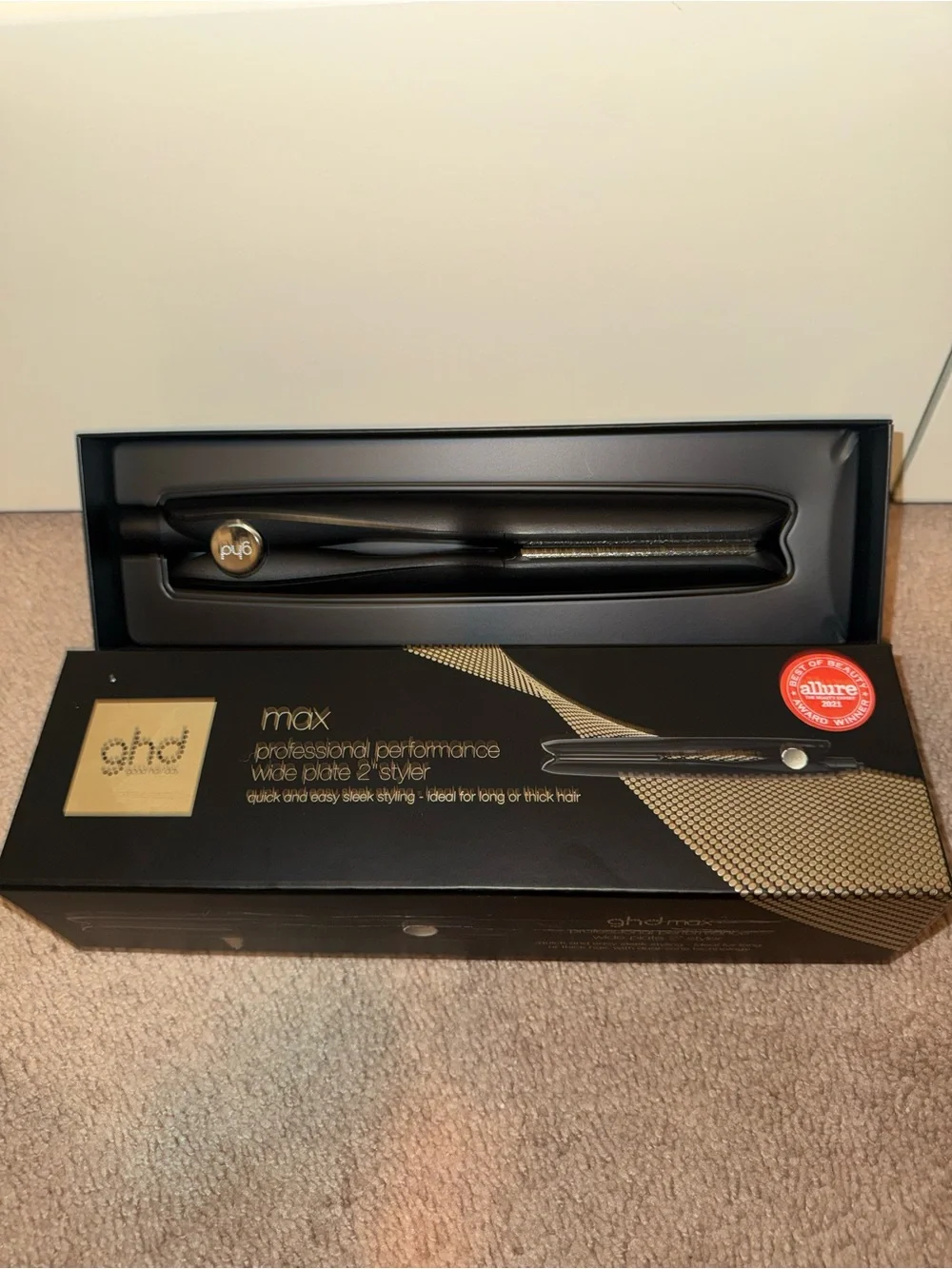 GHD Max Professional Performance Wide Plate Styler, featuring 2in.